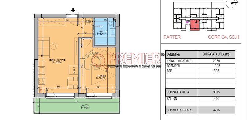 Popesti-Leordeni apartament 2 camere